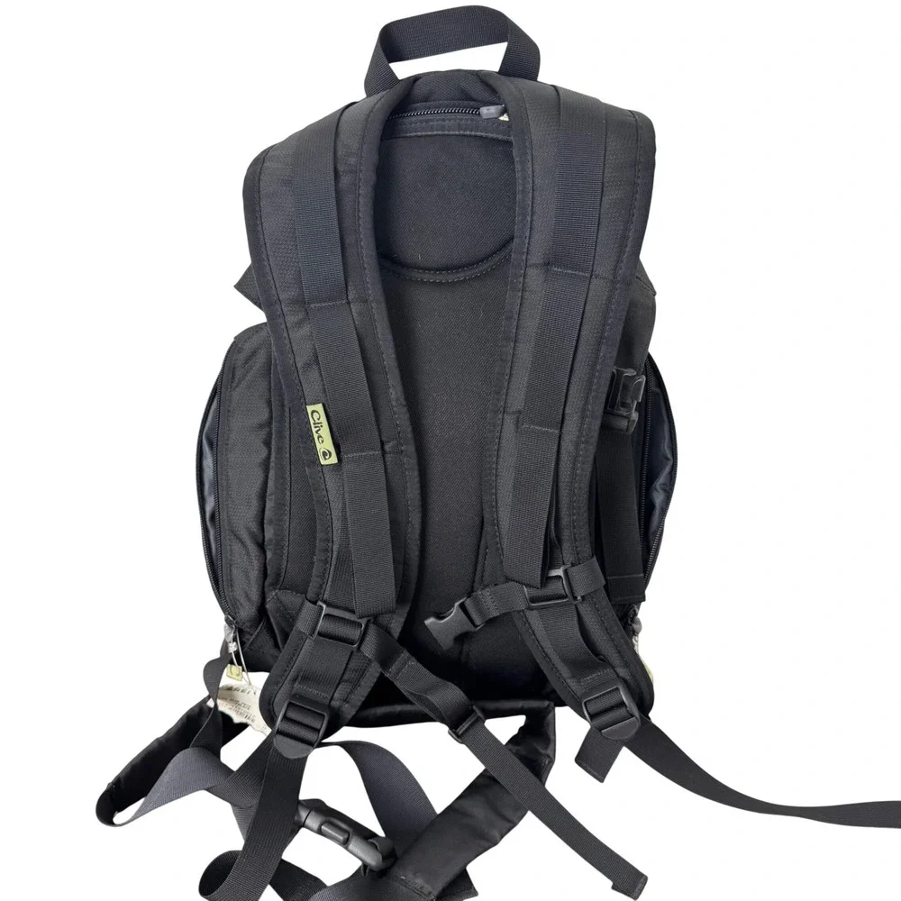 Clive Slim Pack Backpack Black Vintage REI Technical Daypack Bag 703-435-0012